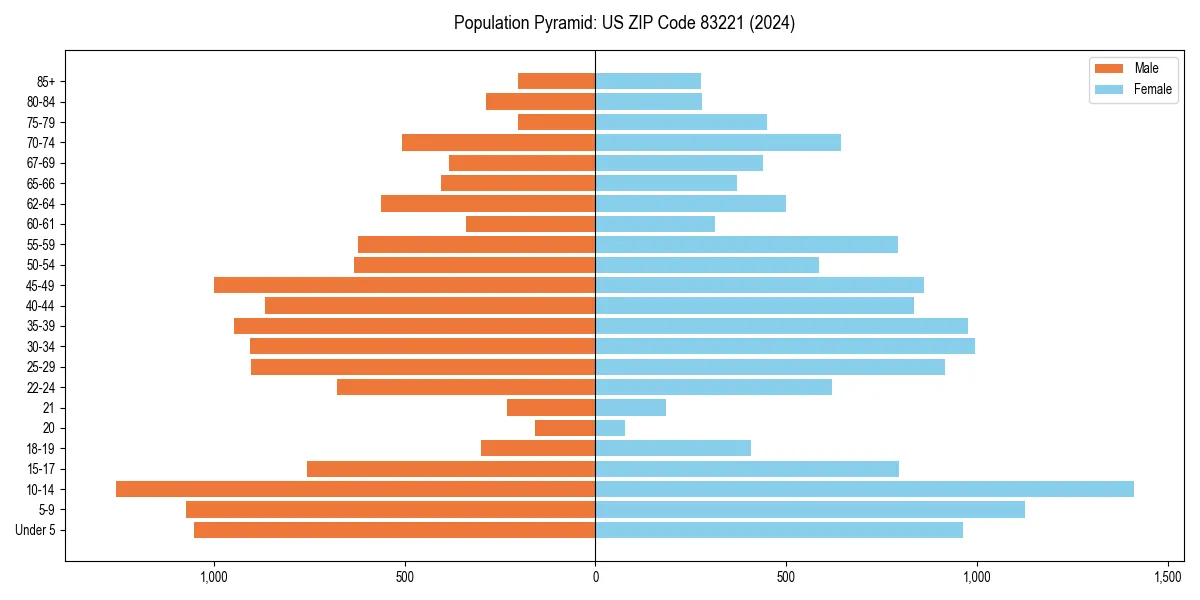 Population pyramid for 