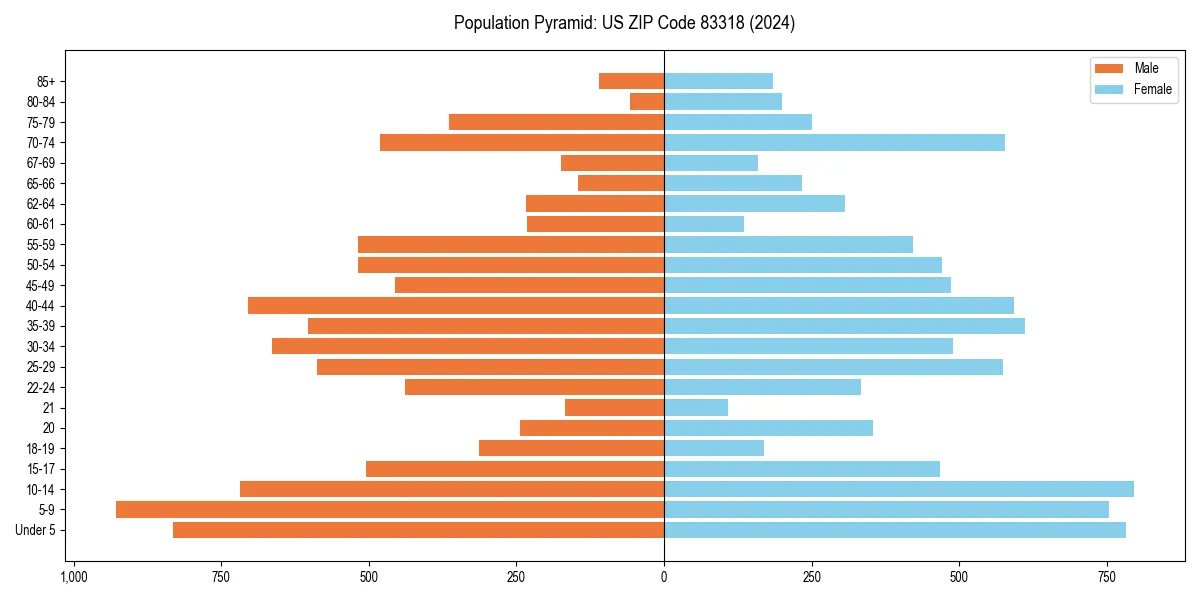 Population pyramid for 