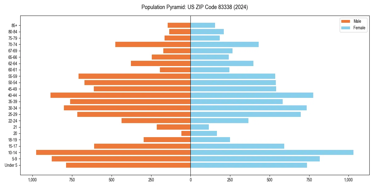 Population pyramid for 