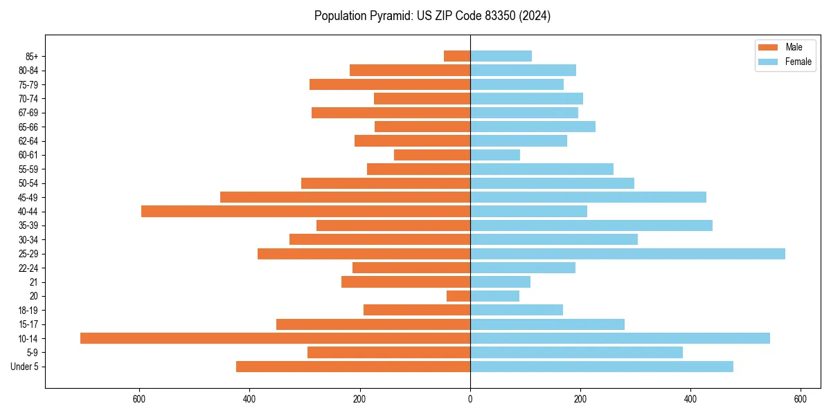 Population pyramid for 