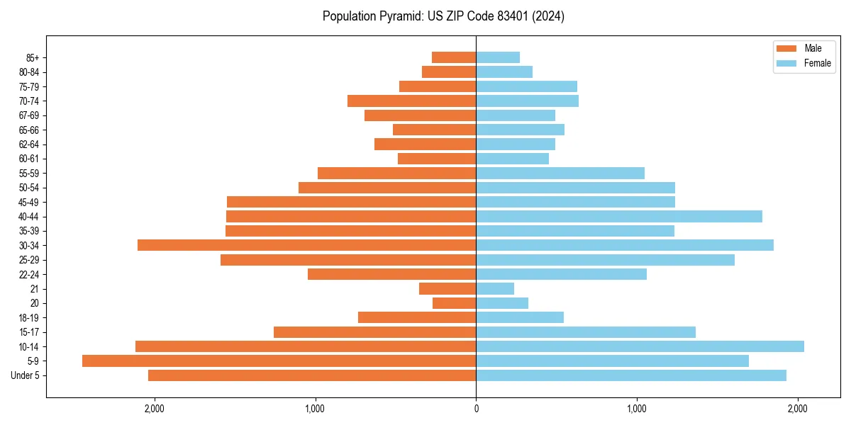 Population pyramid for 