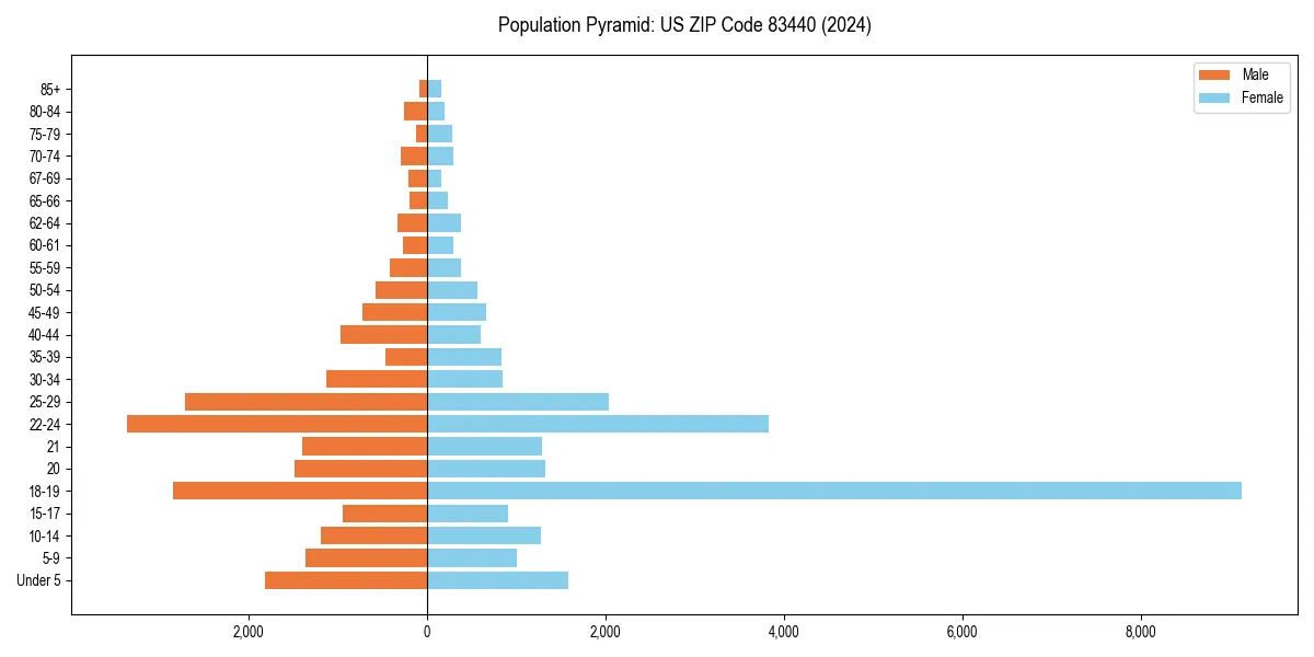 Population pyramid for 