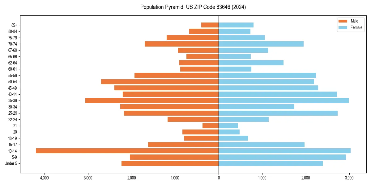Population pyramid for 