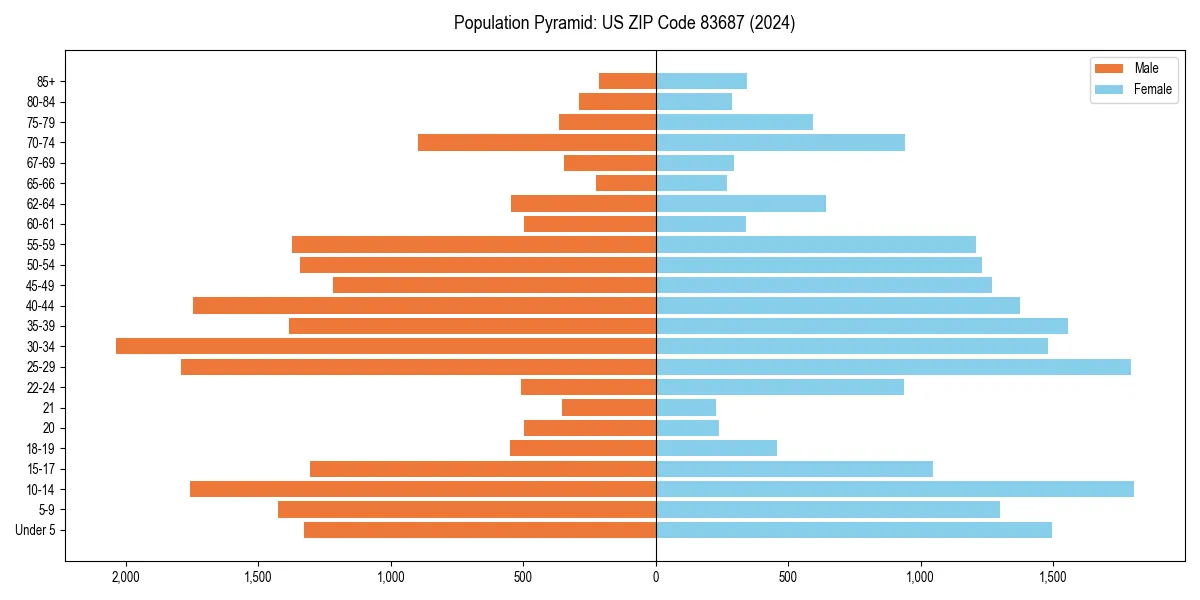 Population pyramid for 