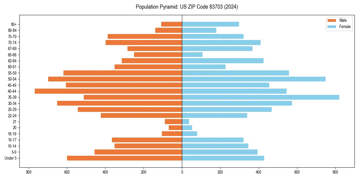 Population pyramid for 