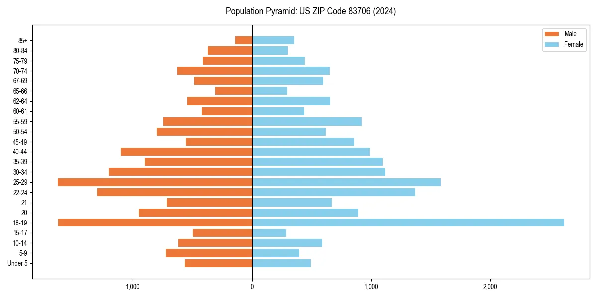 Population pyramid for 