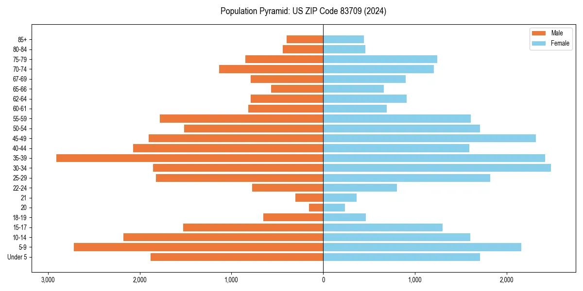 Population pyramid for 