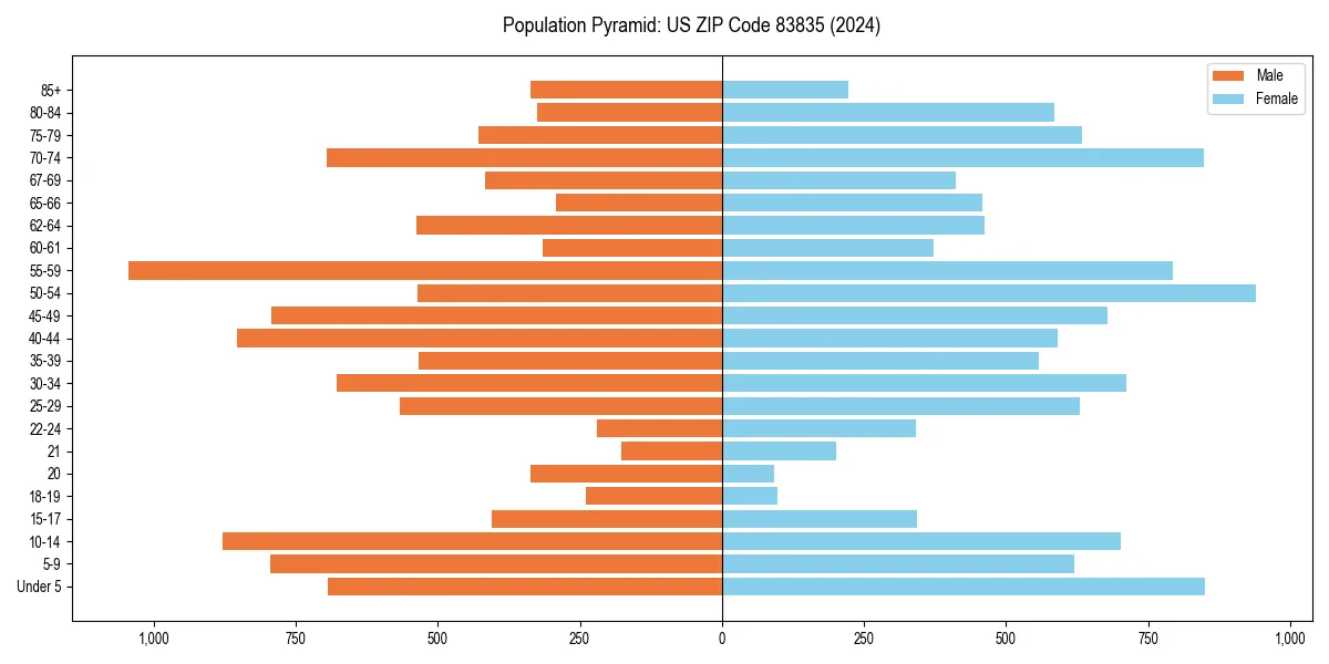 Population pyramid for 