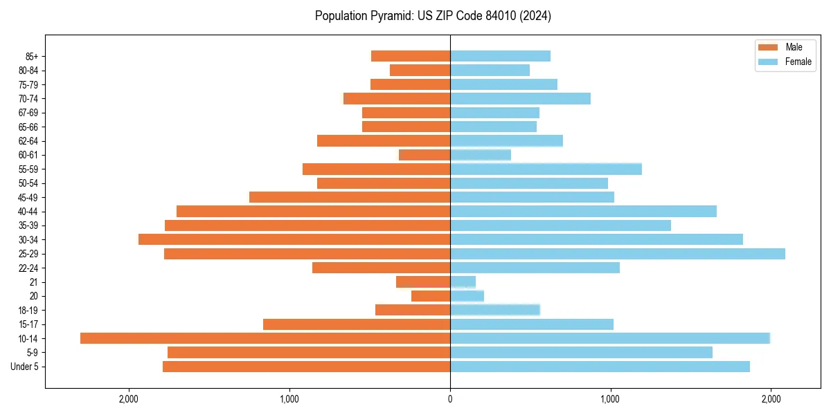 Population pyramid for 