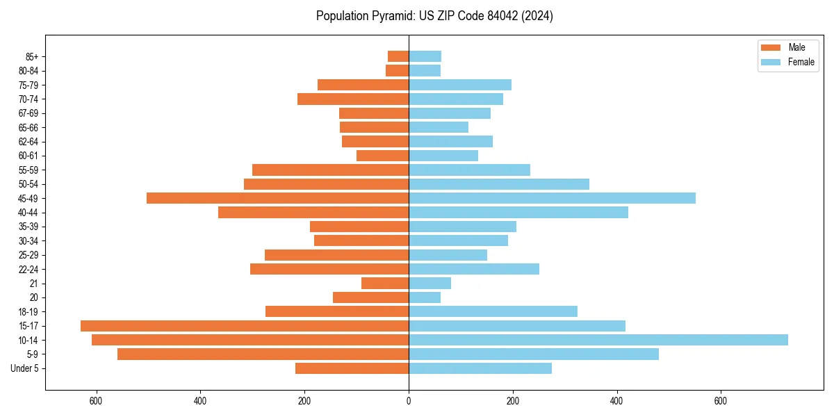 Population pyramid for 