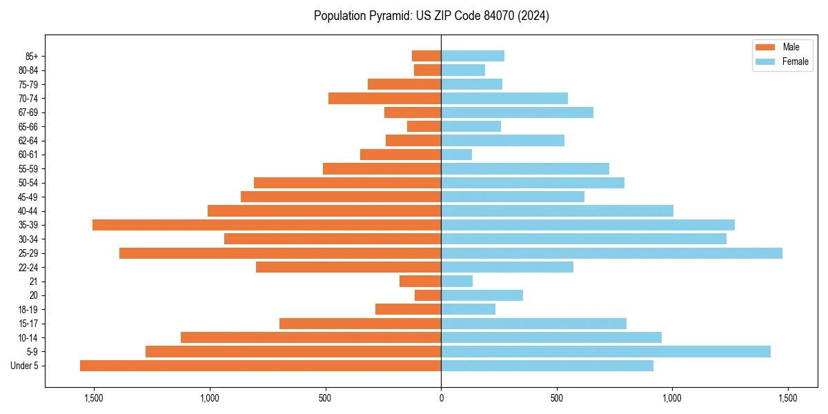 Population pyramid for 