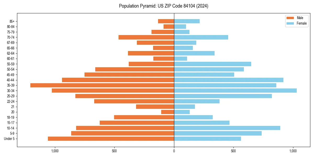 Population pyramid for 