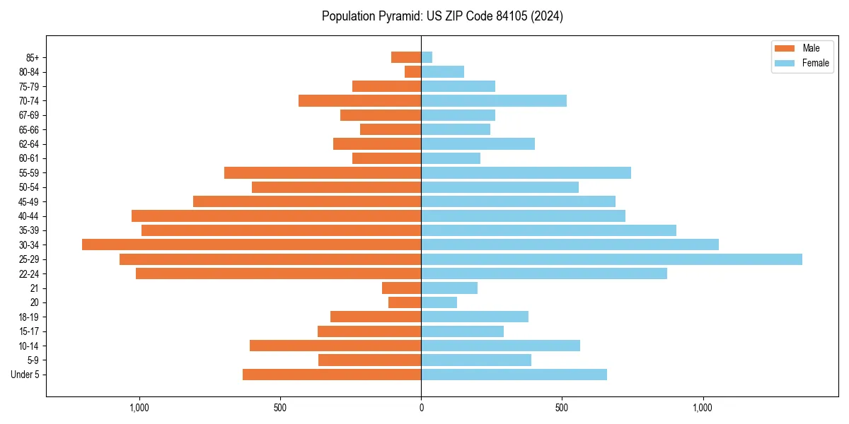 Population pyramid for 