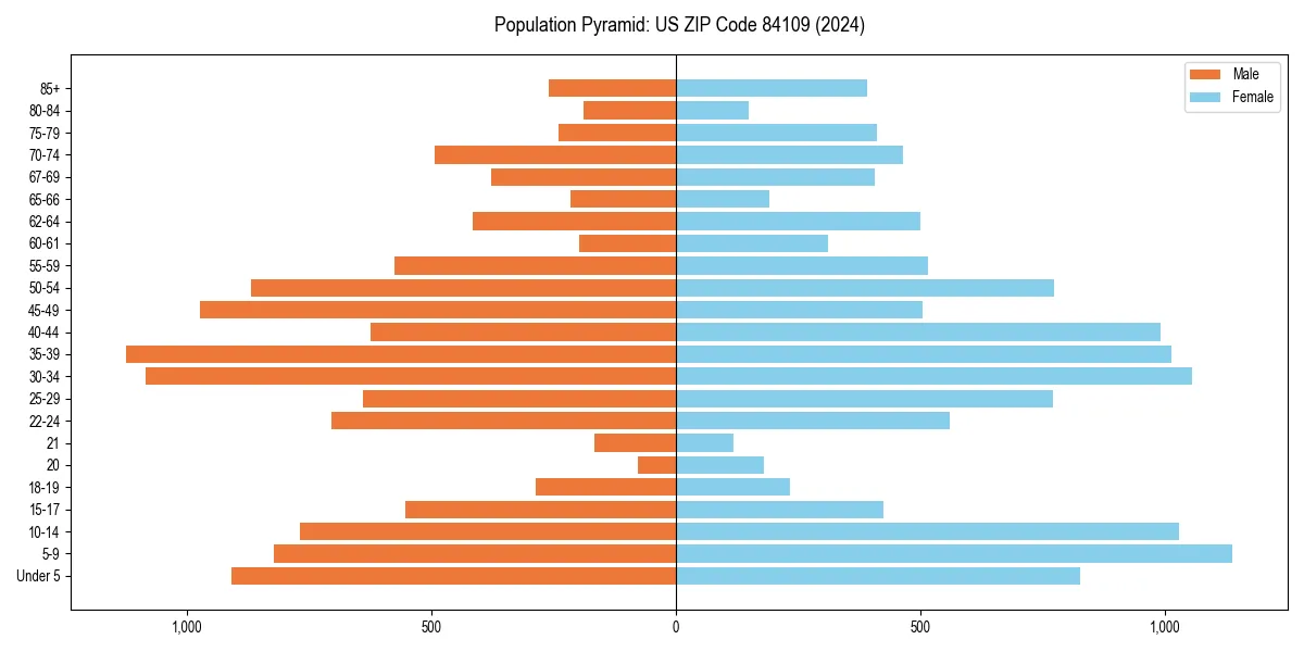 Population pyramid for 