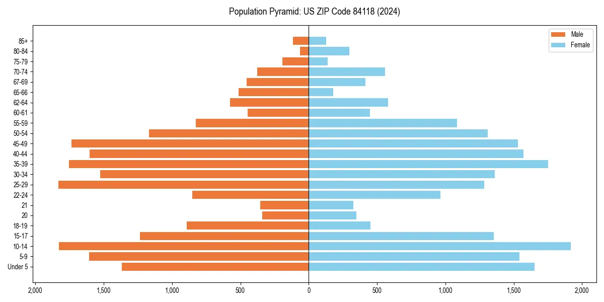 Population pyramid for 
