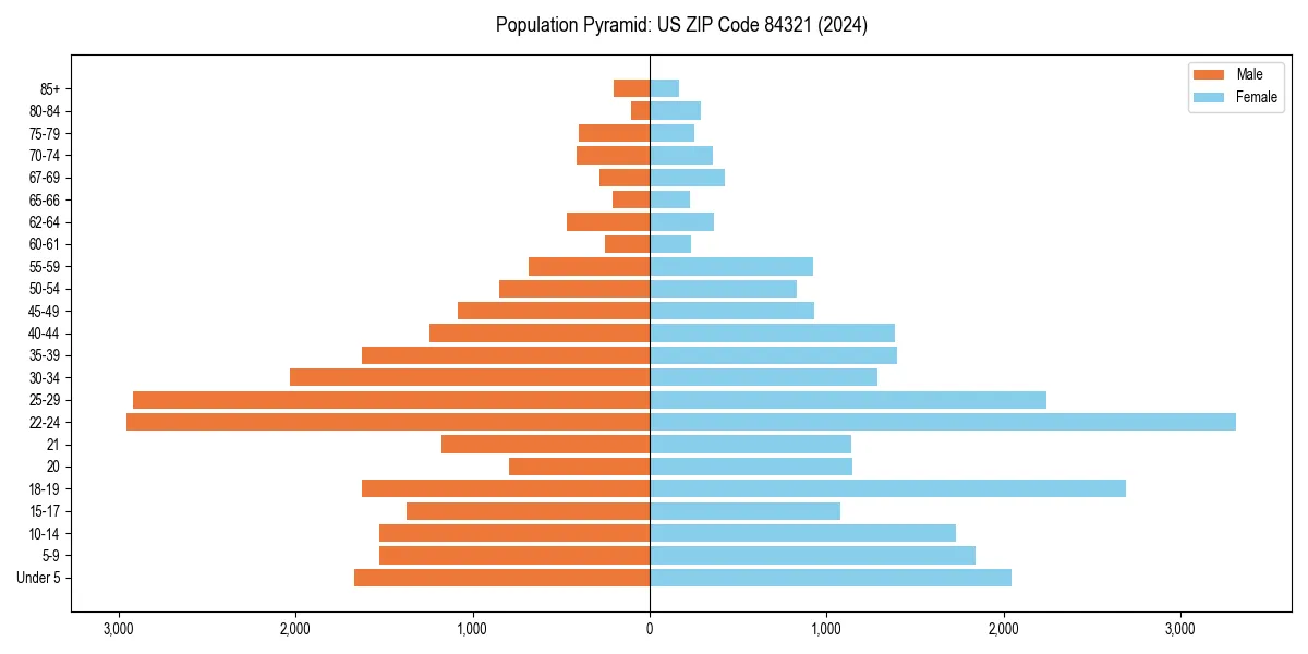 Population pyramid for 