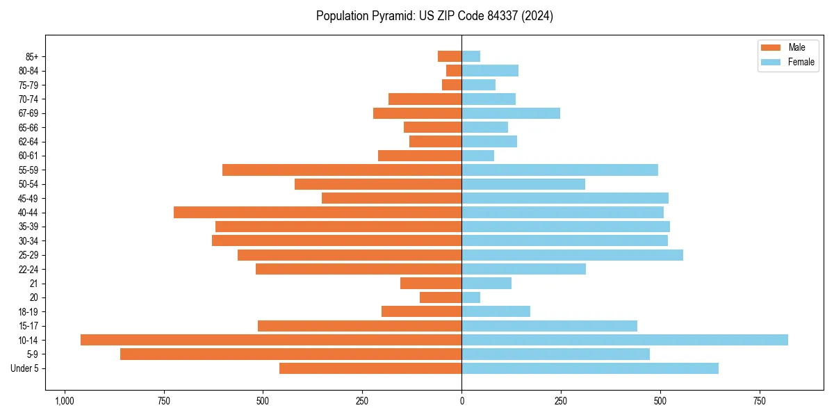 Population pyramid for 