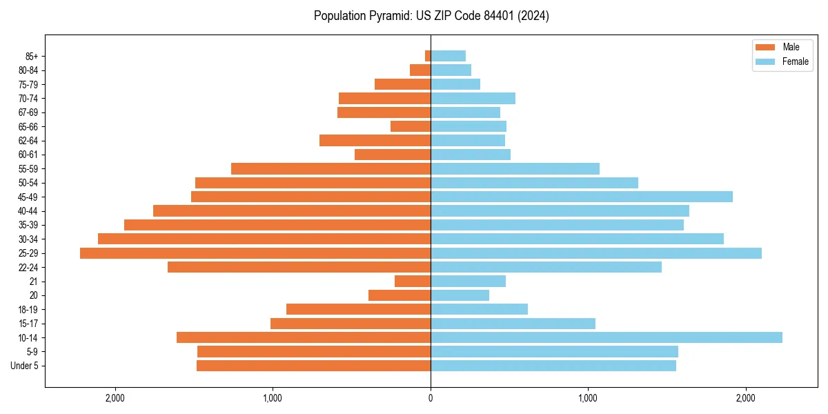 Population pyramid for 