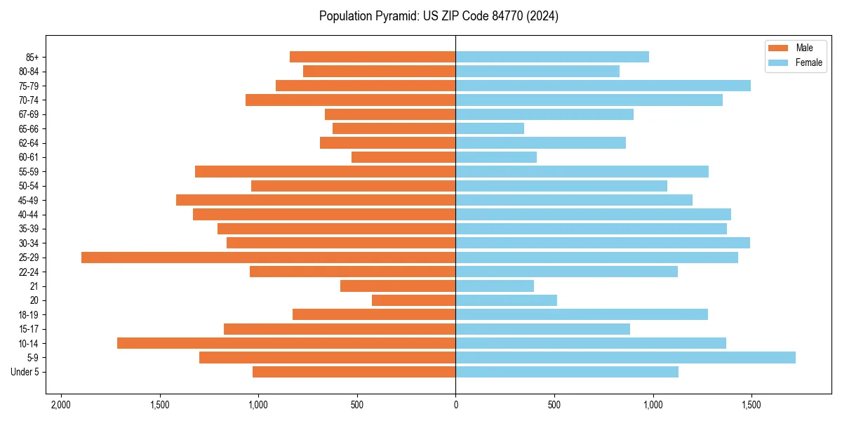 Population pyramid for 