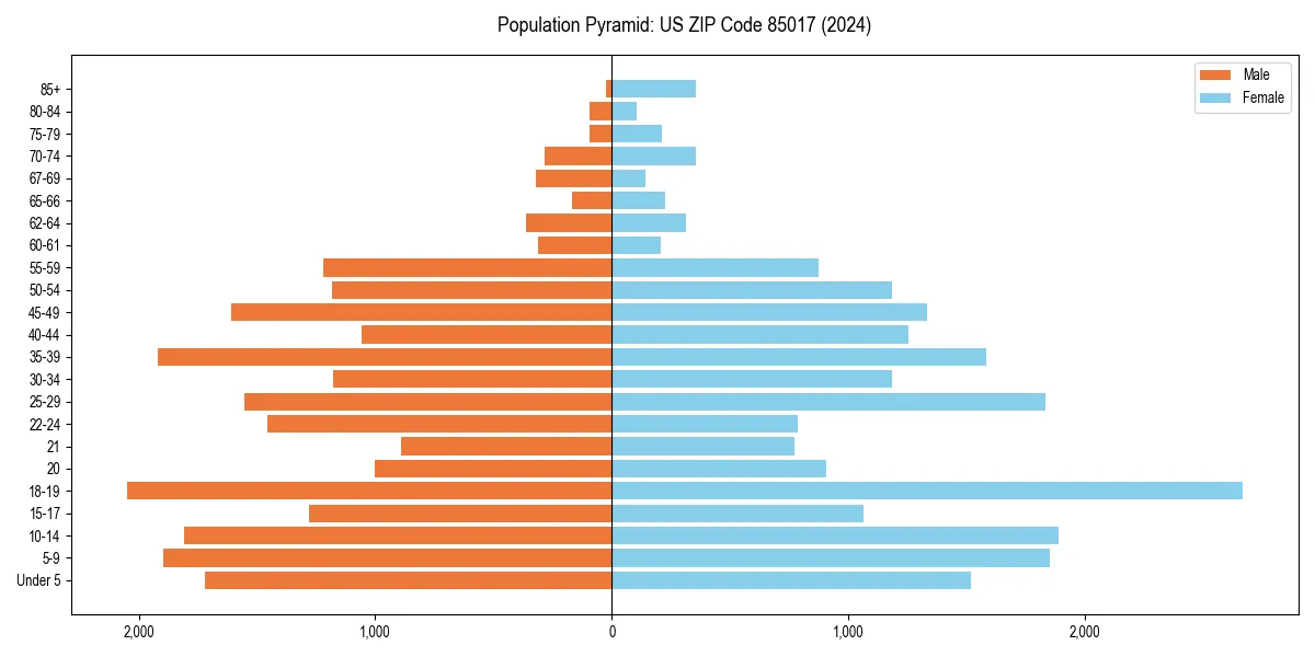 Population pyramid for 