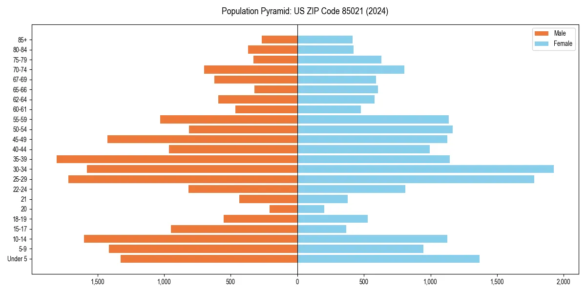 Population pyramid for 