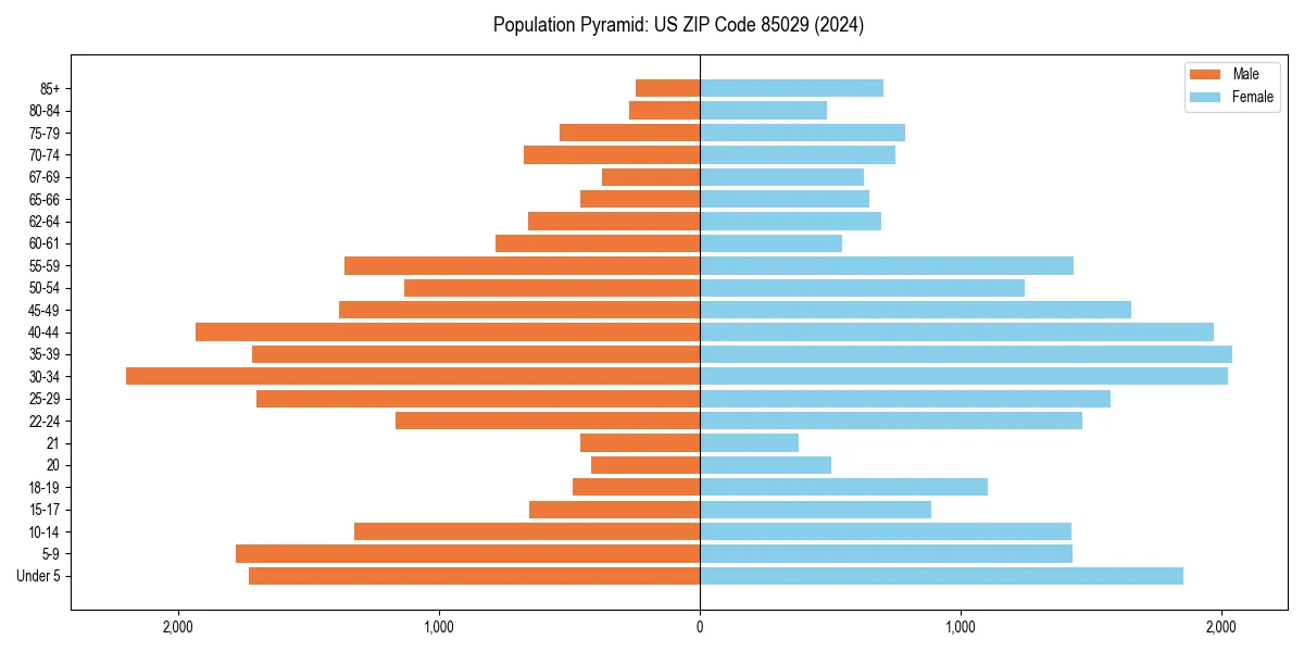 Population pyramid for 