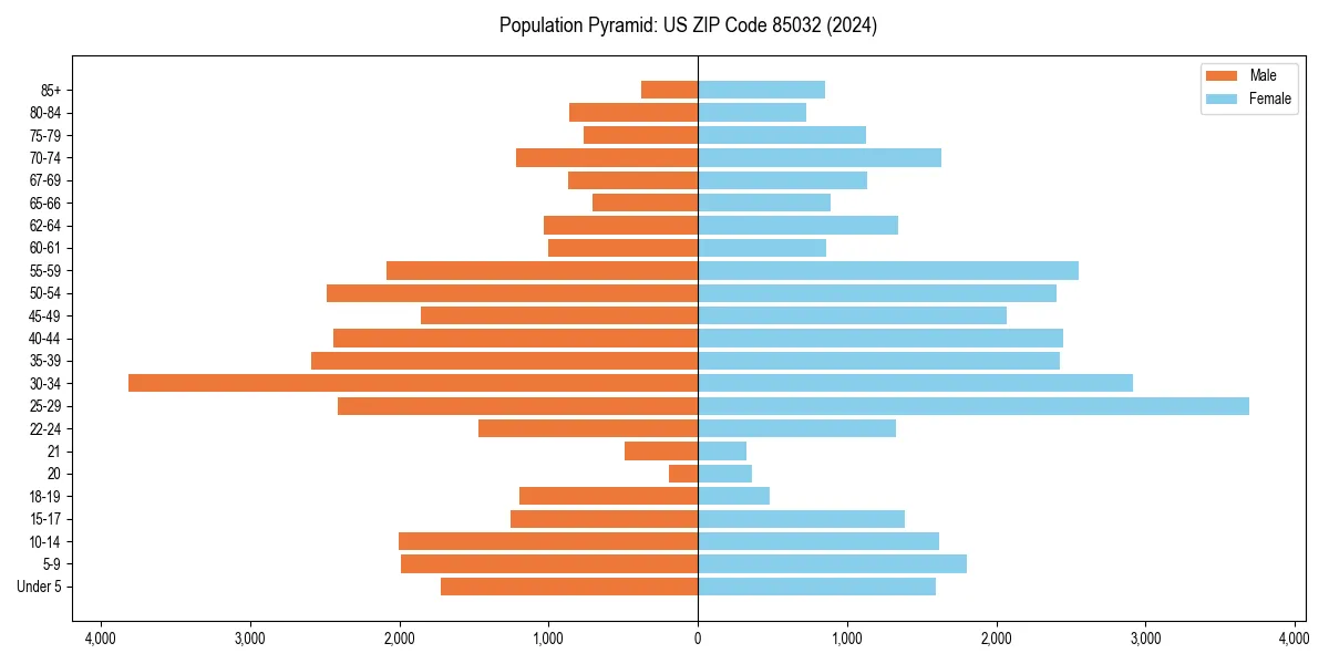 Population pyramid for 