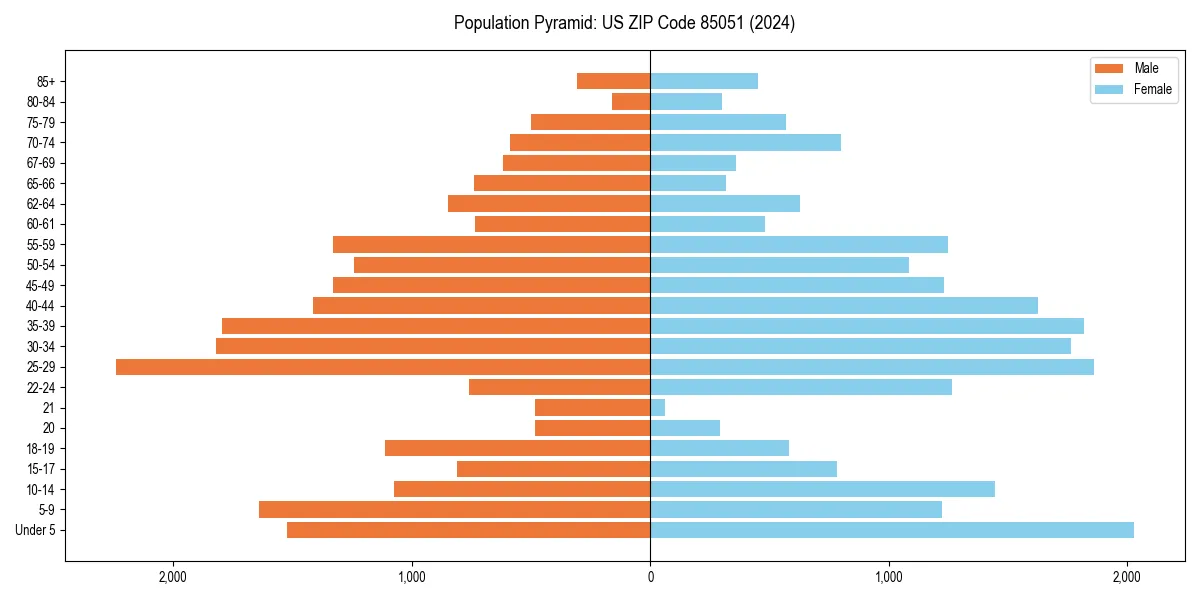 Population pyramid for 