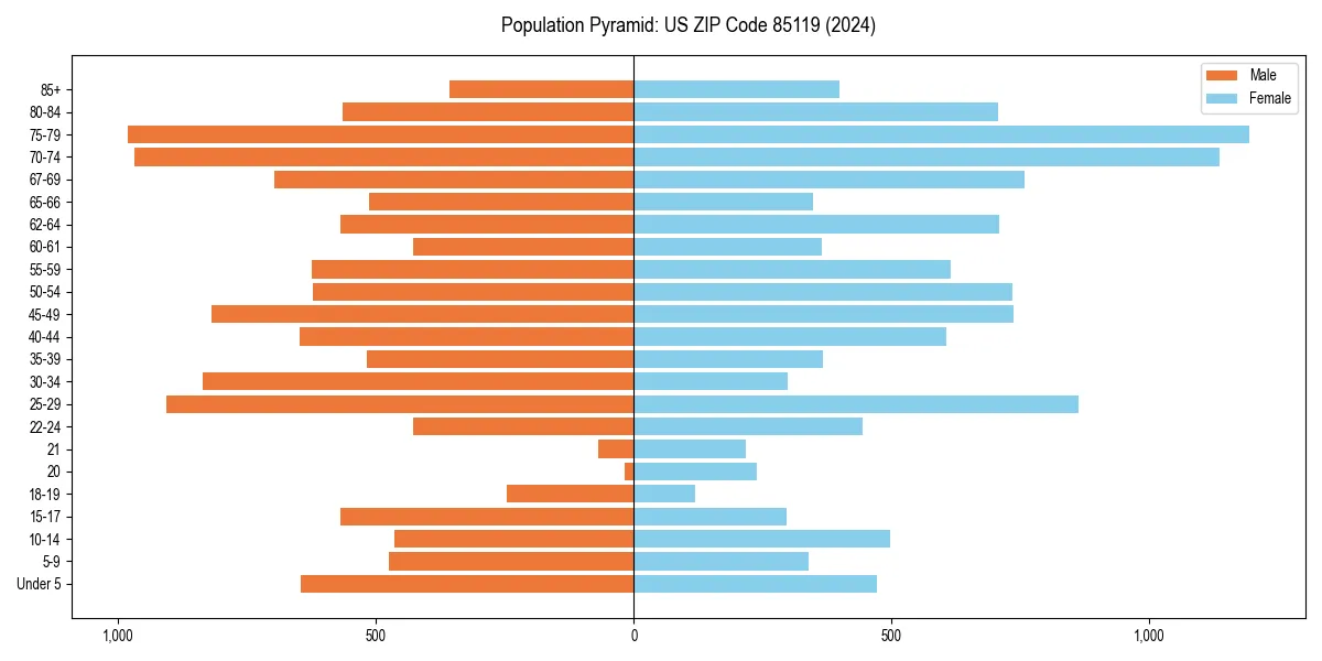 Population pyramid for 