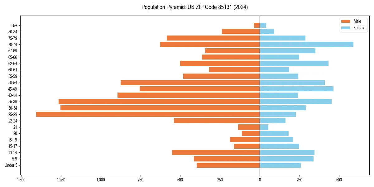 Population pyramid for 