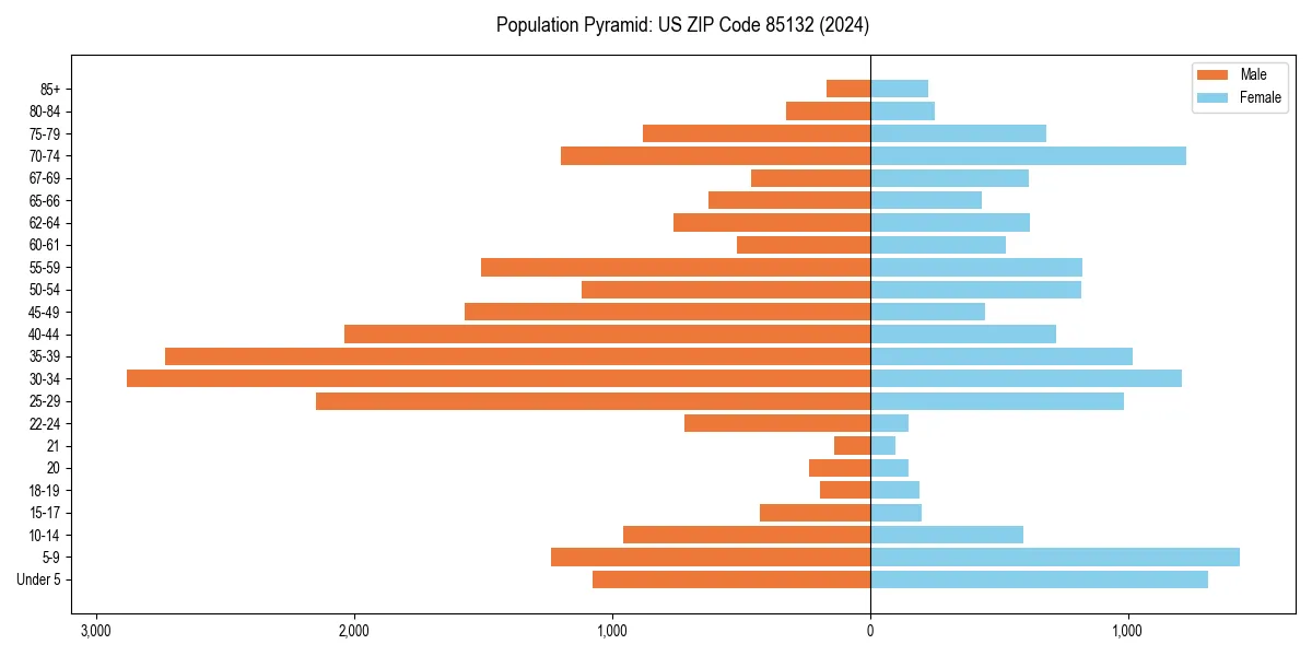Population pyramid for 