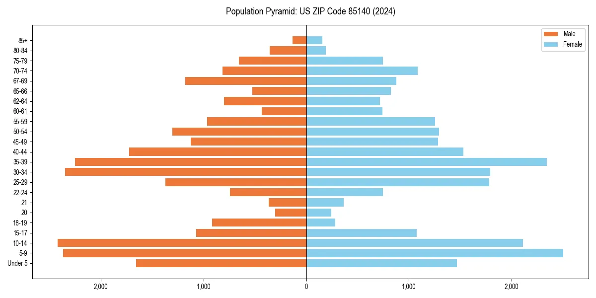Population pyramid for 