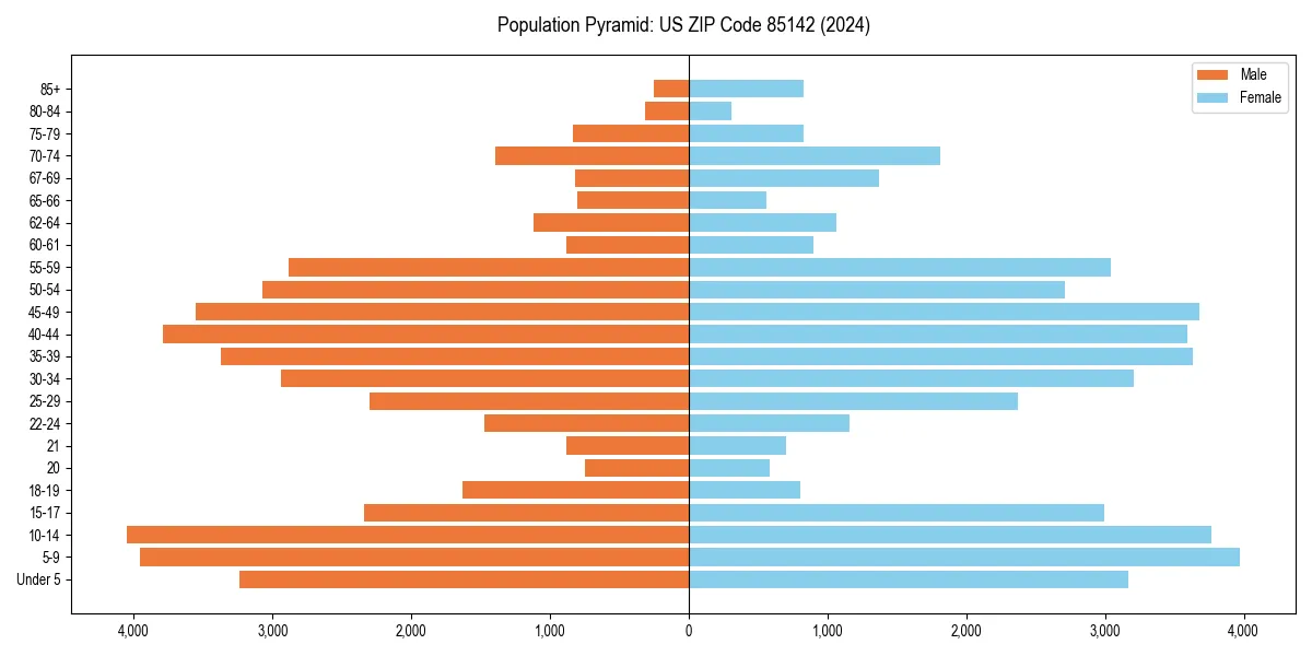 Population pyramid for 