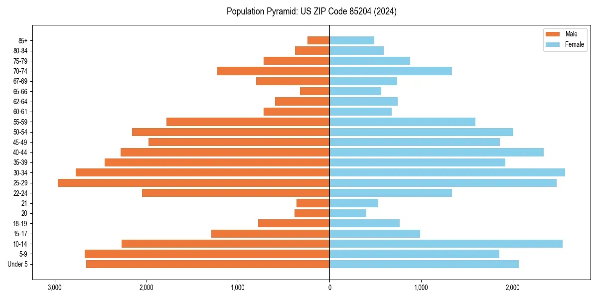 Population pyramid for 