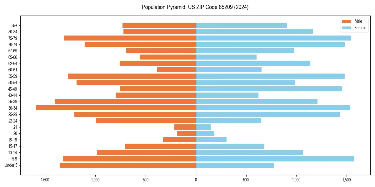 Population pyramid for 
