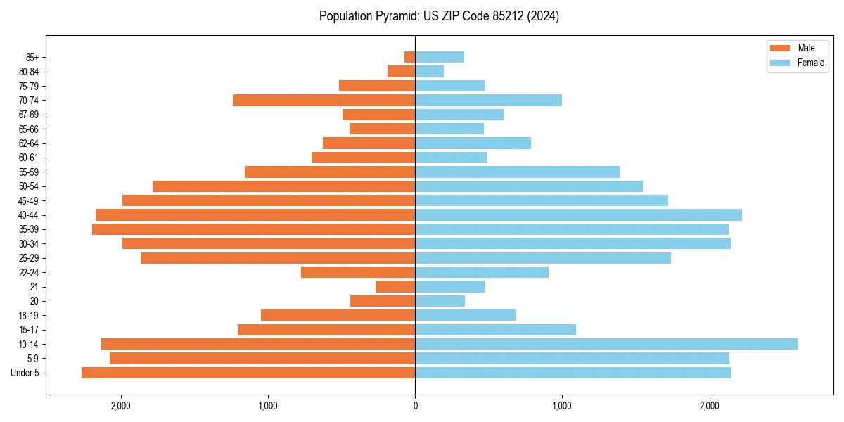 Population pyramid for 
