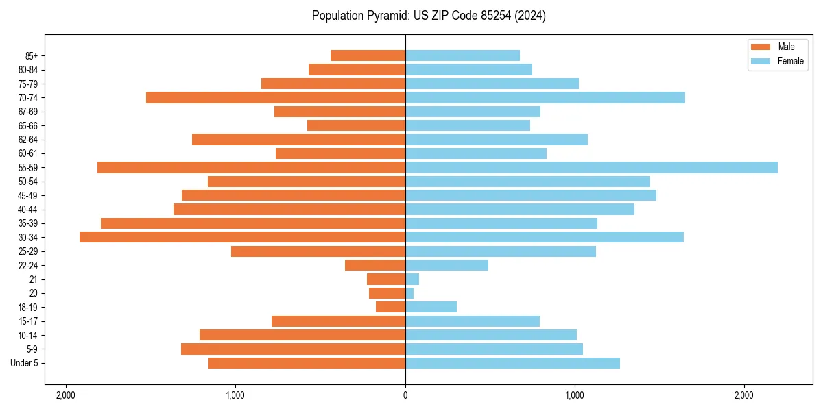 Population pyramid for 