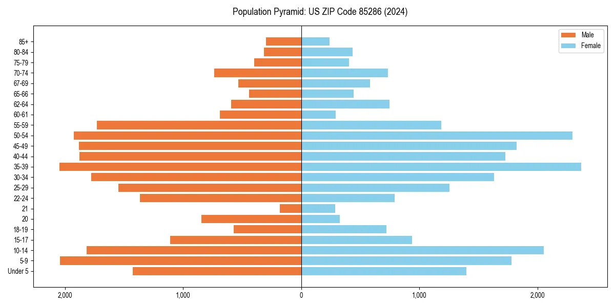 Population pyramid for 