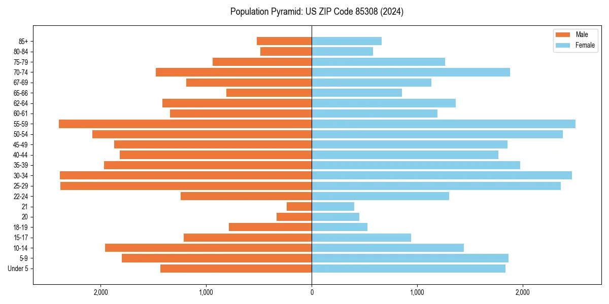 Population pyramid for 