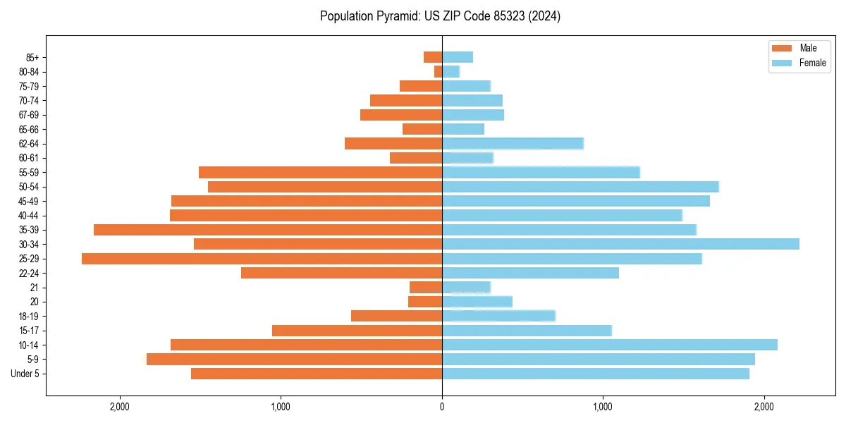 Population pyramid for 