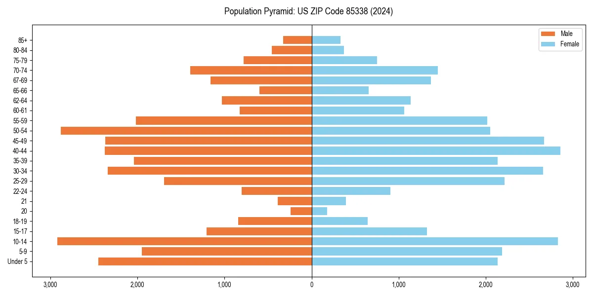 Population pyramid for 