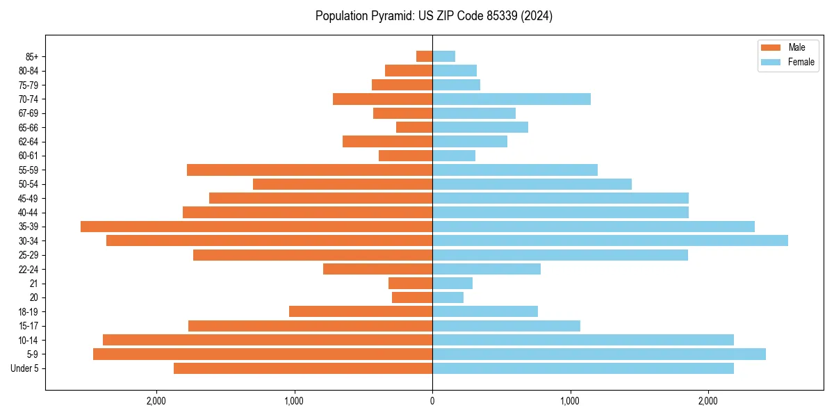 Population pyramid for 