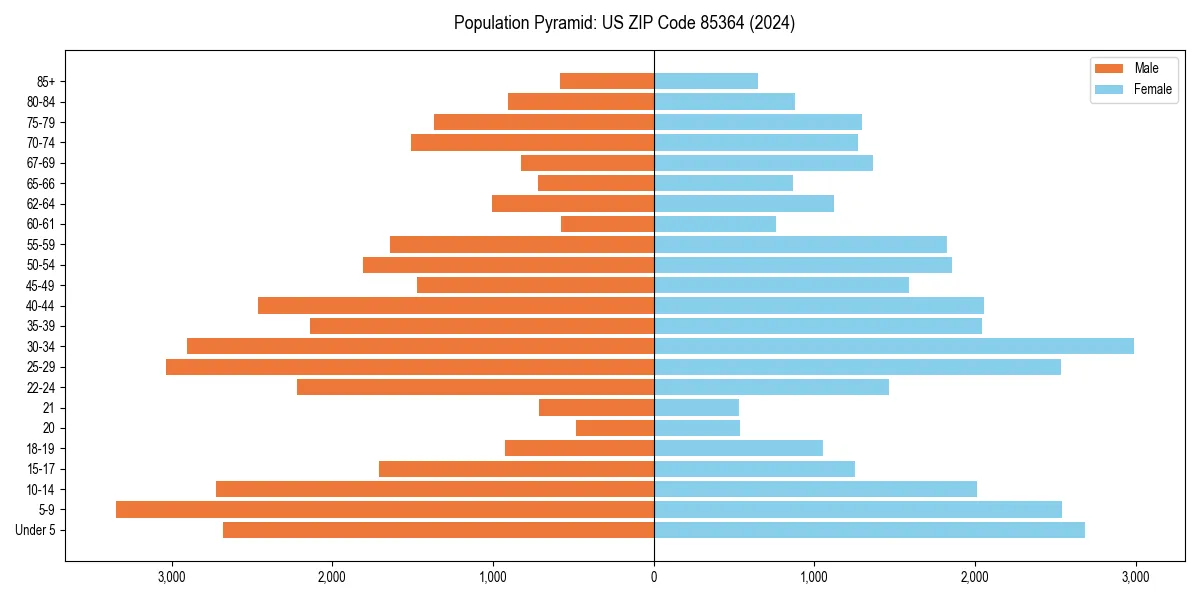 Population pyramid for 