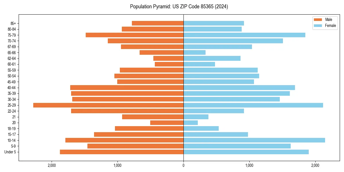 Population pyramid for 