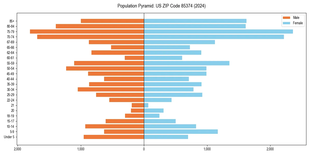 Population pyramid for 