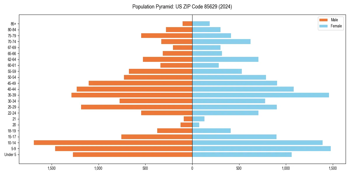 Population pyramid for 