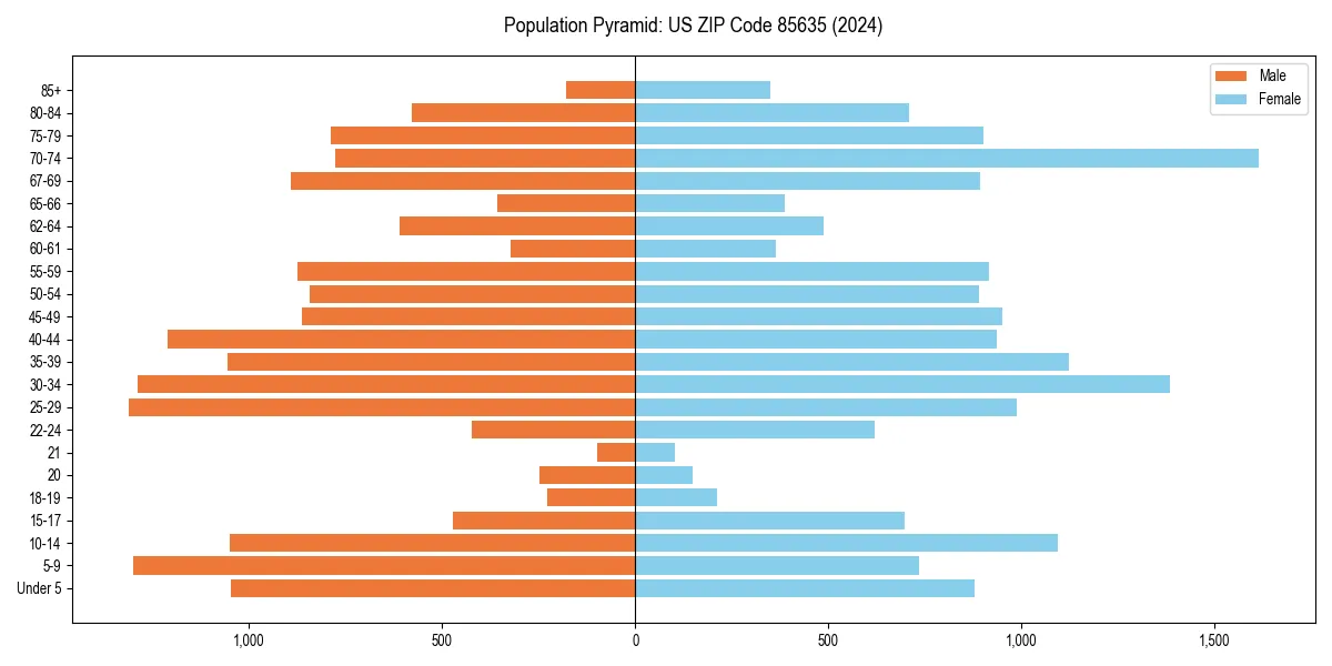 Population pyramid for 
