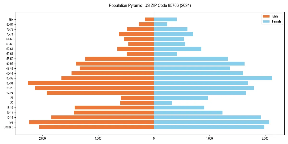 Population pyramid for 
