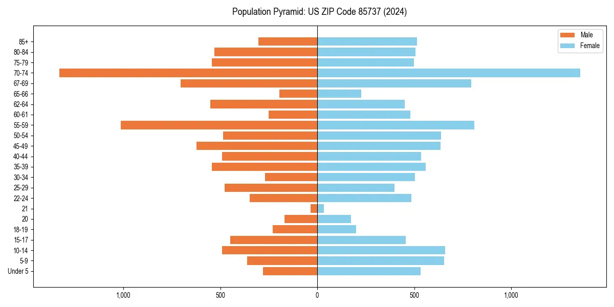 Population pyramid for 