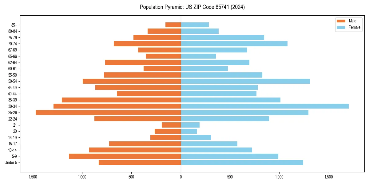 Population pyramid for 